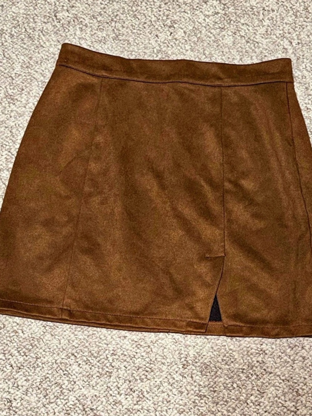 Brown Mini Skirt Size Large Like New